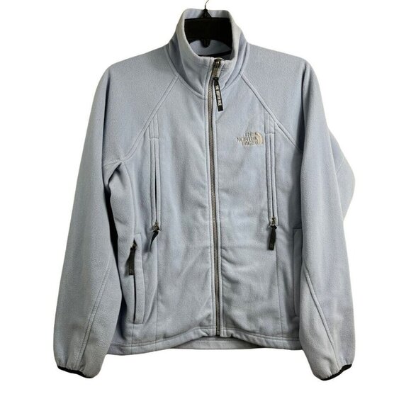 The North Face Women's Jacket Blue Fleece Full-Zip Sz Small Polartec Baby Blue - Picture 1 of 10